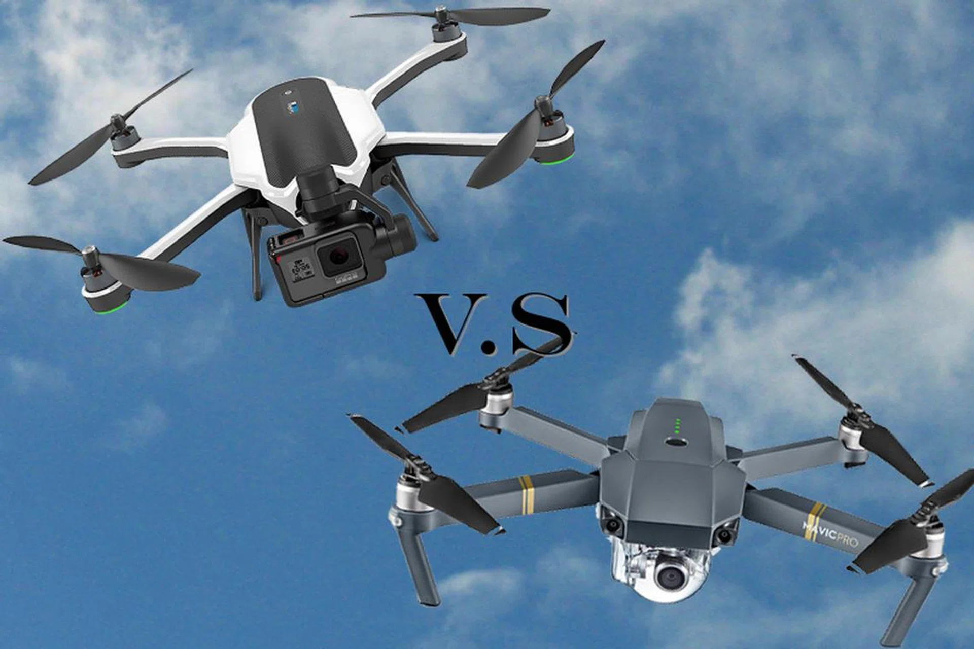 Left: GoPro's Karma, Right: DJI Mavic Pro