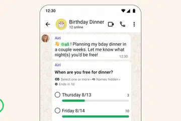 The smarter poll function in WhatsApp Group Chat.