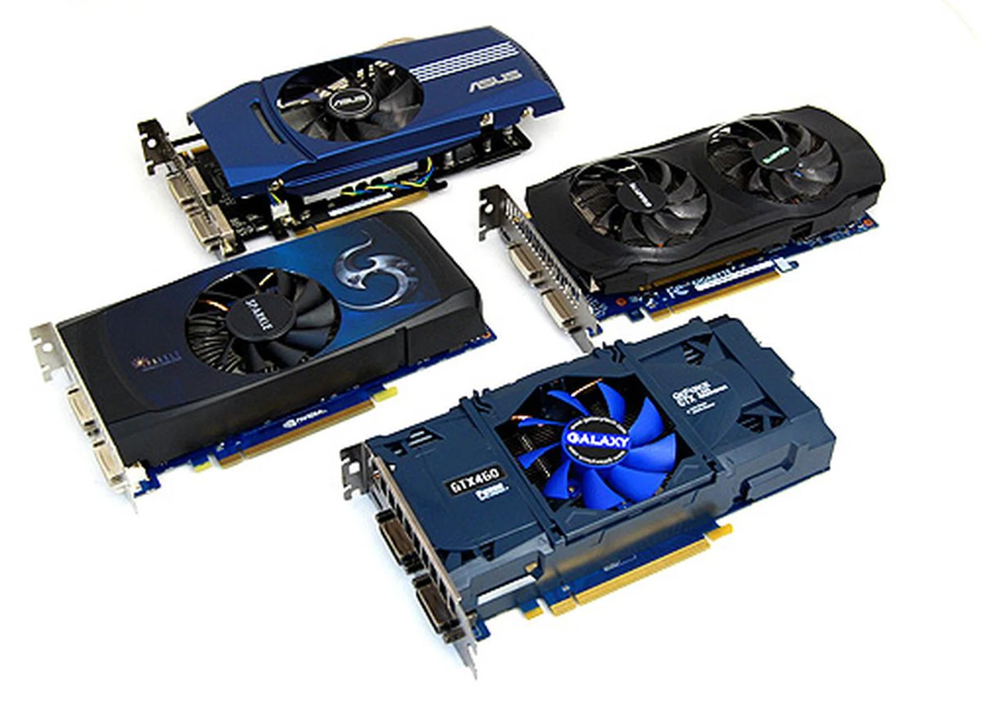 The ASUS and Galaxy cards are perfect for speed freaks; whereas the Gigabyte card offers great value for the casual user.