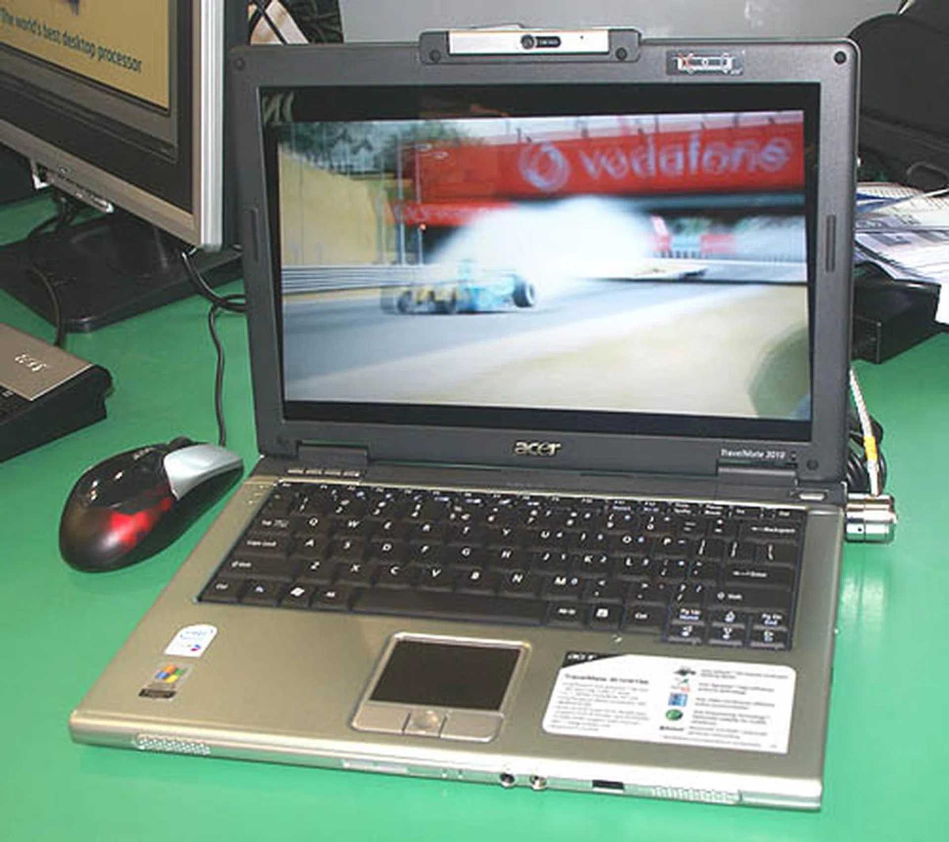 The Acer TravelMate 3012WTMi is going for $2398 and for that price, you'll get a Core Duo T2300E processor and 512MB of DDR2 RAM. Acer will also throw in for free a 1GB SD card.