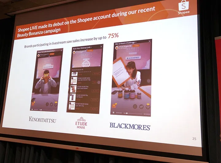 Shopee Live for major brand sellers.