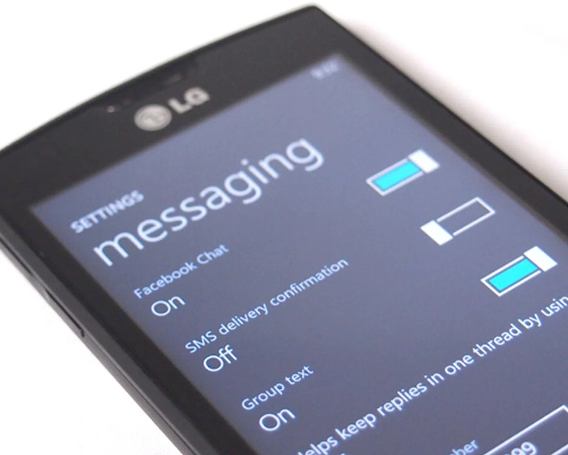Facebook and Windows Live Messaging, now fully integrated into the Messaging hub.
