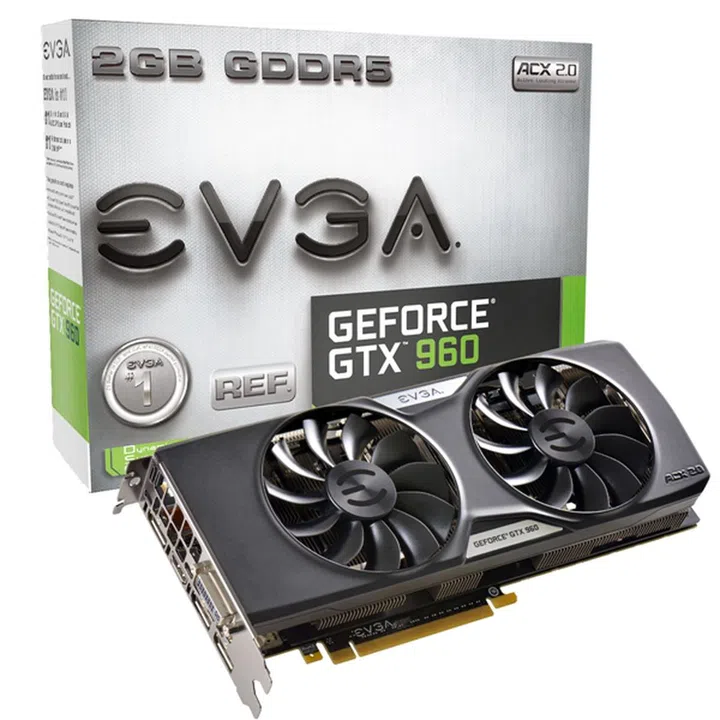 EVGA GeForce GTX 960 ACX 2.0+ 2GB GDDR5 (Image source: EVGA)