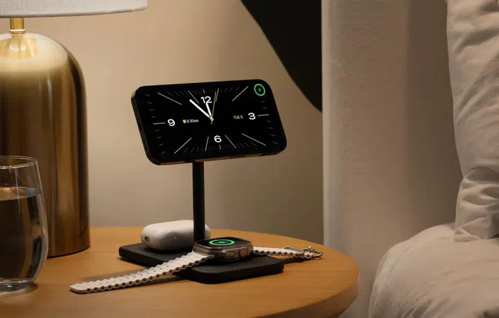 The Twelve South HiRise 3 Deluxe can charge your iPhone at up to 15W, and fast-charge the Apple Watch and AirPods at the same time.