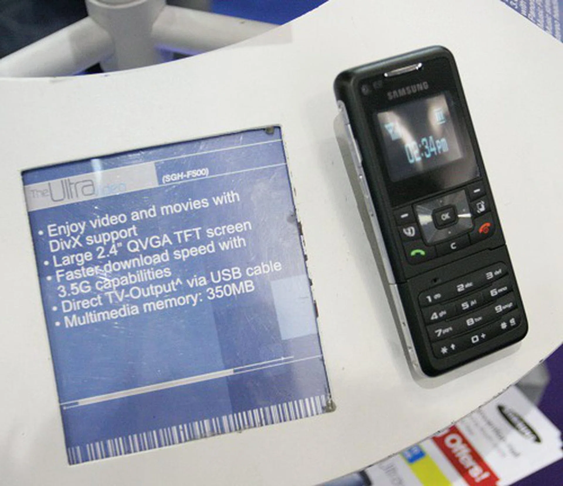  Even the Samsung Ultra Video (SGH-F500) mobile phone was seen on the show floor. No price was made known when we first visited the booth, but do try your luck to press them for a deal.  