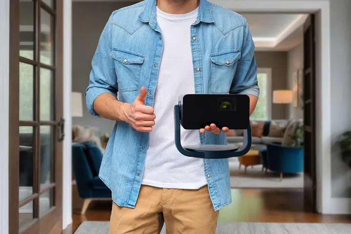 Take entertainment anywhere with a portable home projector. Compact, stylish, and easy to use, it is perfect for any space. Photo: Epson