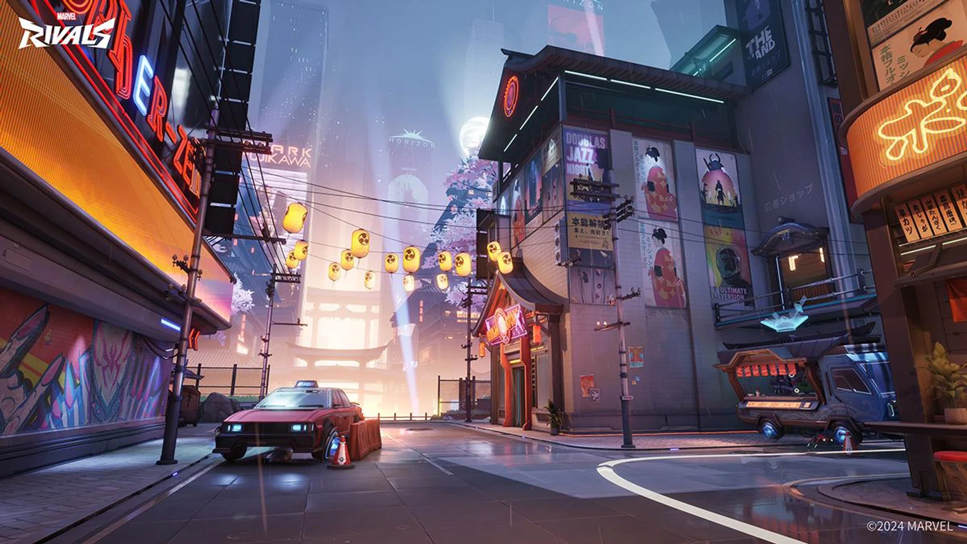 Shin Shibuya, one of the maps based off Tokyo 2099. Photo: NetEase Games