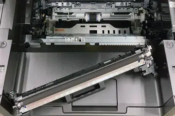 Instead of ink cartridges, laser printers use toner cartridges. You can think of toner as powder ink.