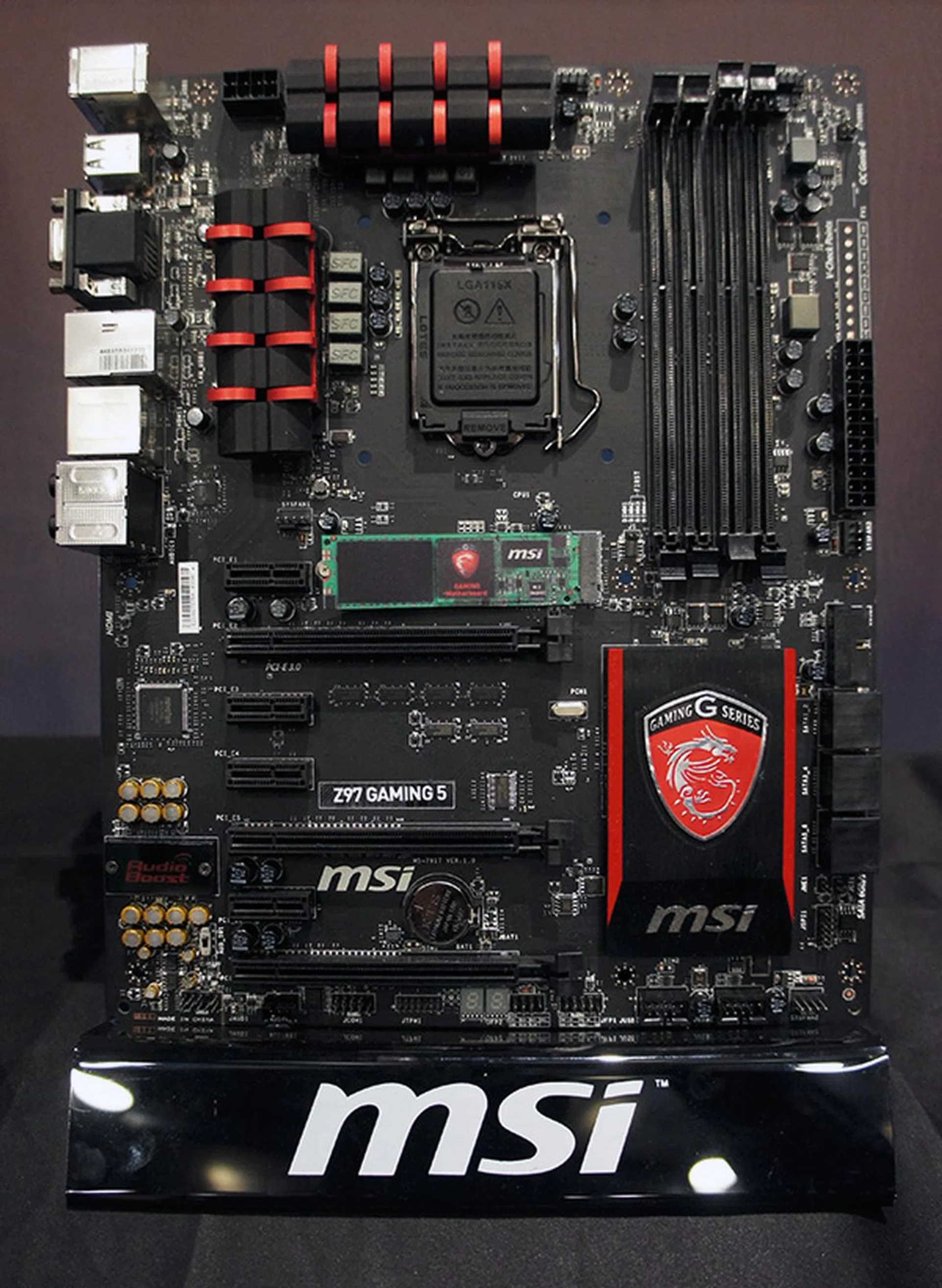 The Z97 Gaming 5 has the same key features as the Z97 Gaming 7, but comes with fewer SATA and USB ports.
