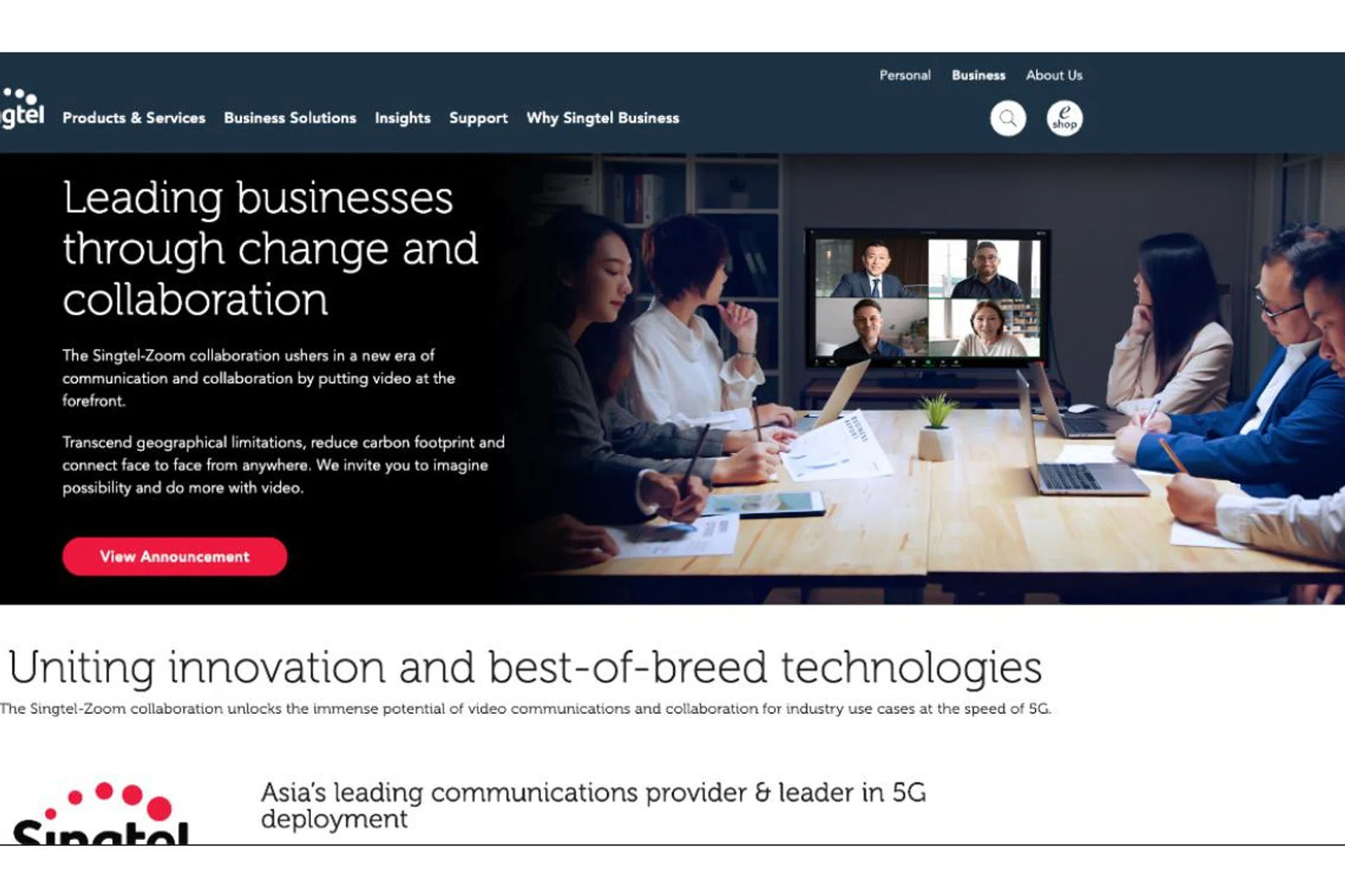 More Zoom functions will be rolled out over the coming months Singtel says.