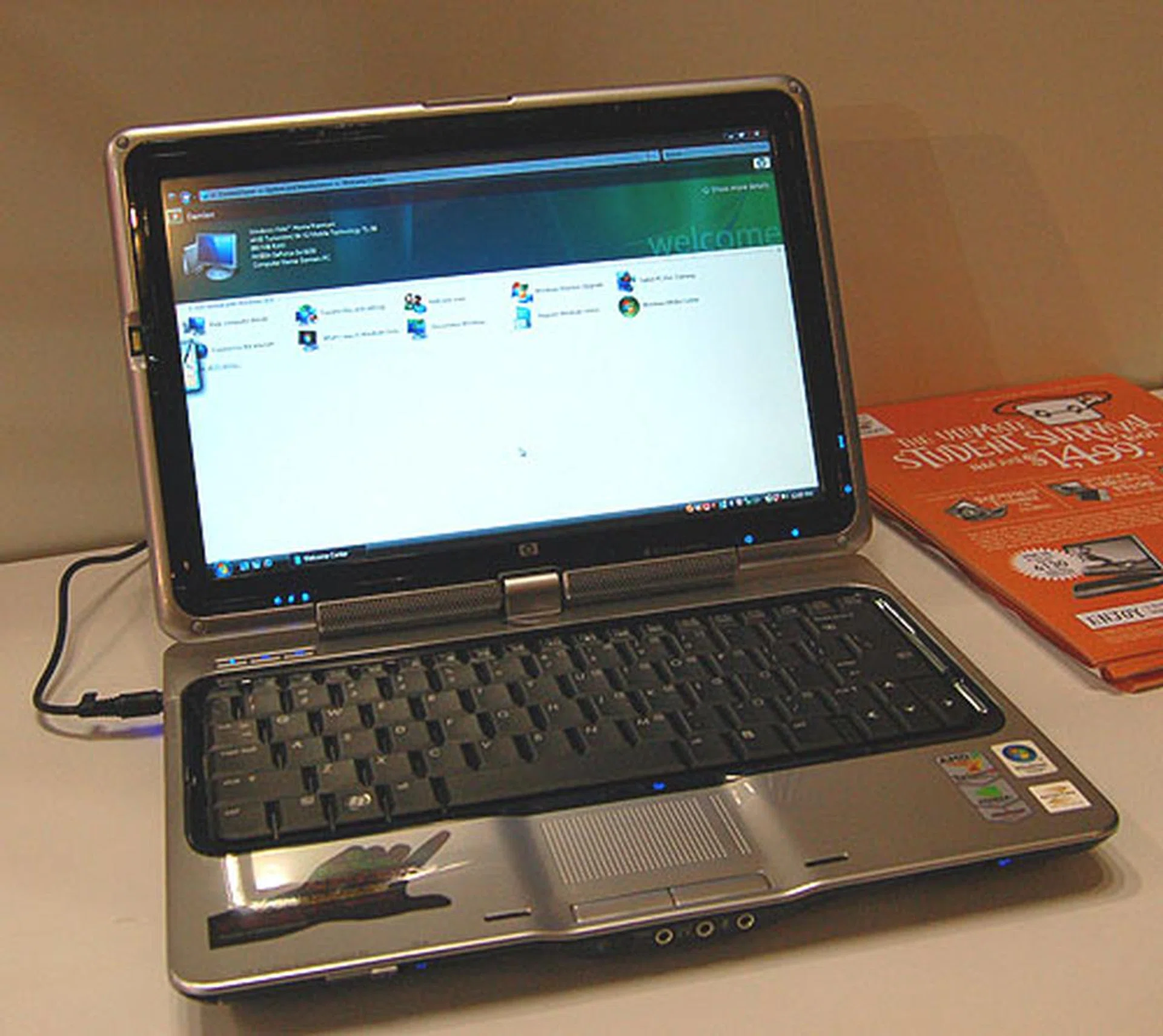  An attractive offer open only to students is this HP Pavilion tx1222AU. Powered by a dual core AMD Athlon 64 X2 processor, this tablet PC has 1GB of RAM, a 160GB hard drive and a GeForce Go 6150 chipset, A fingerprint reader and a 1.3 mega-pixel web camera makes this 12.1-inch notebook extremely versatile and multi-role. Windows Vista Home Premium is installed and we bet that students are queuing up to get this for just $1499.  