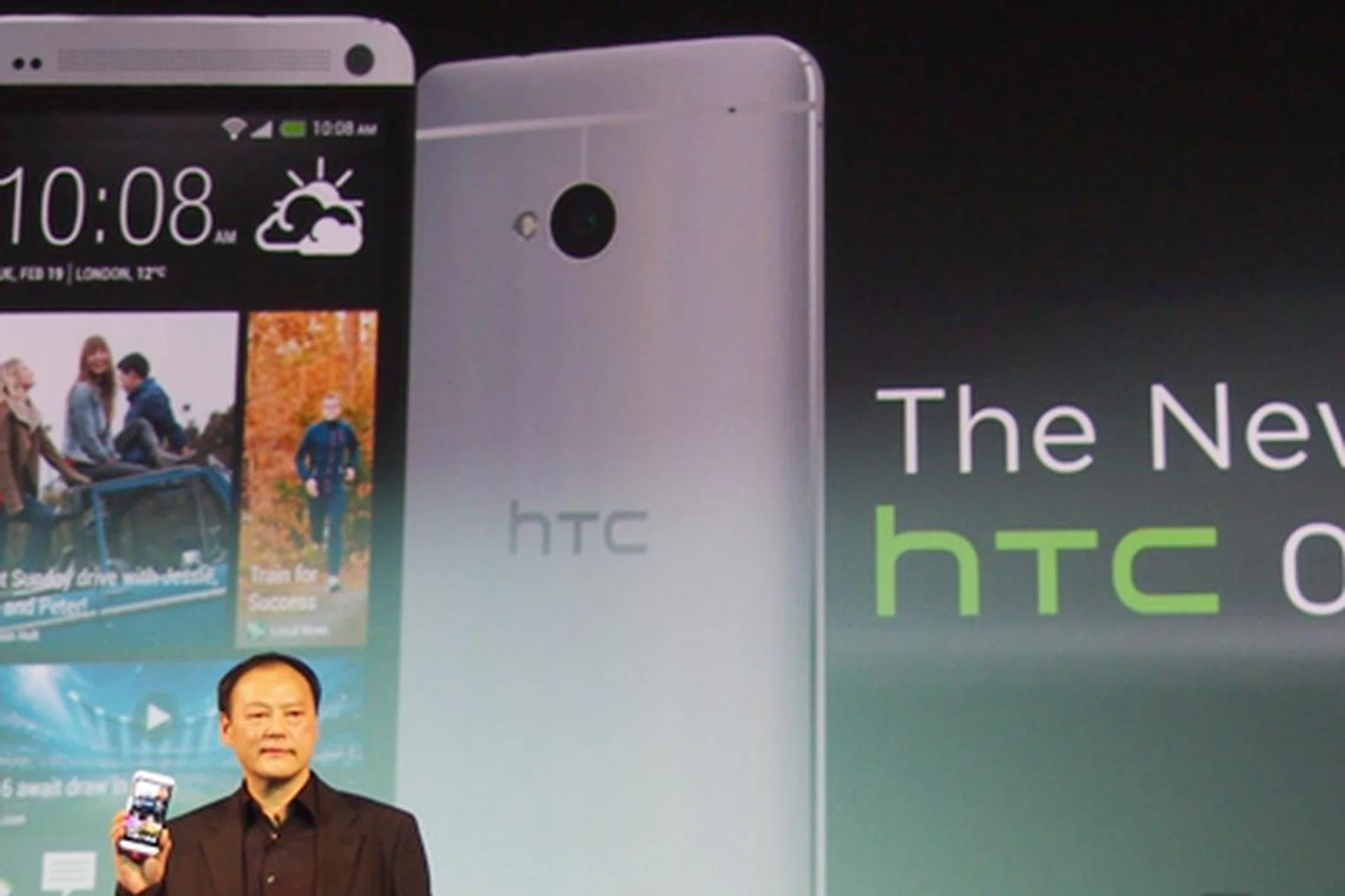 HTC CEO Peter Chou was on stage to unveil the One.