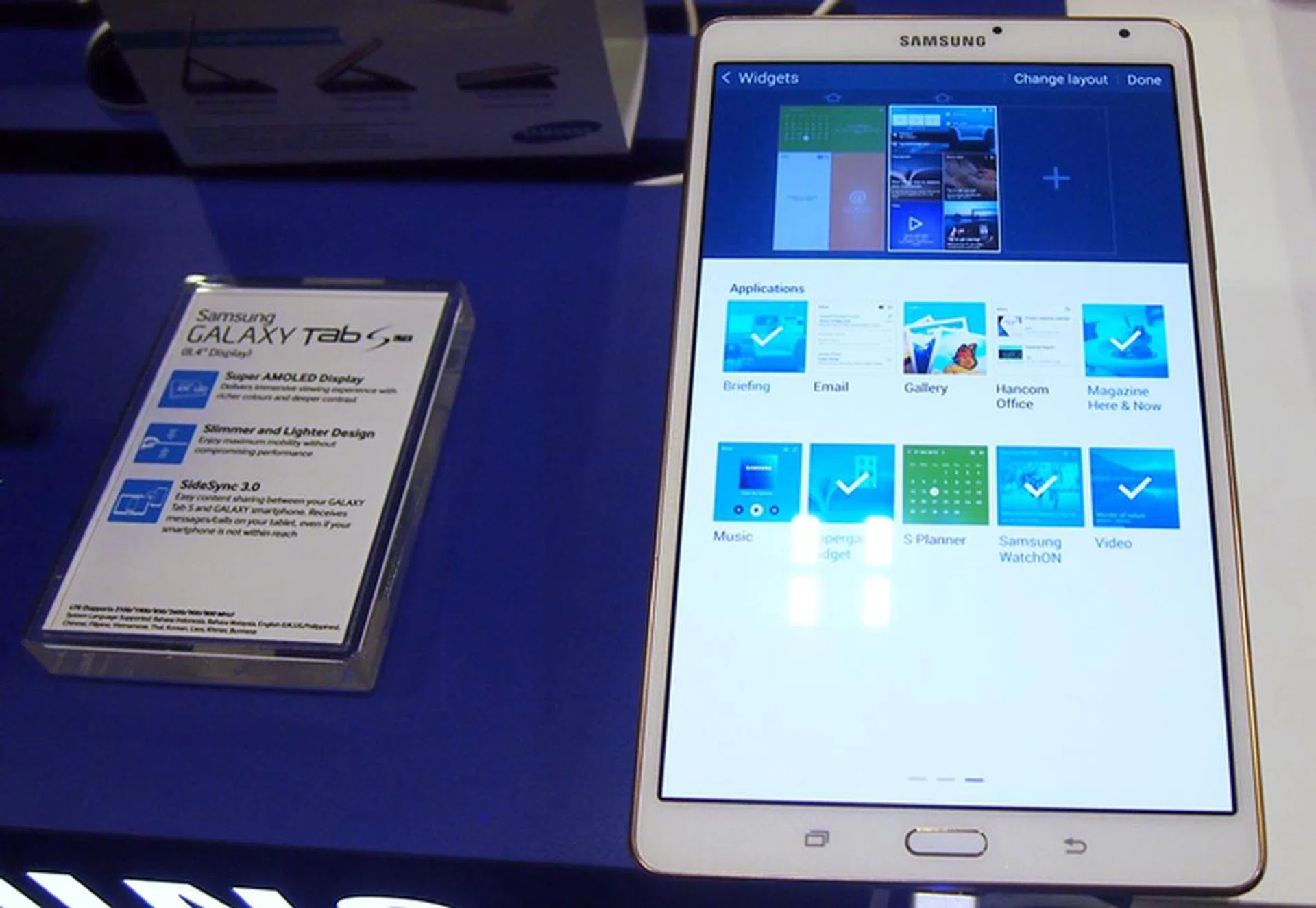 The Samsung Galaxy Tab S 8.4 is priced at $698 (LTE) and $598 (Wi-Fi). You get free gifts worth $166, which include Samsung Book Cover and Samsung Battery Pack (3,100mAh). Its main feature is the Super AMOLED display, which delivers vibrant colors and great viewing angles.