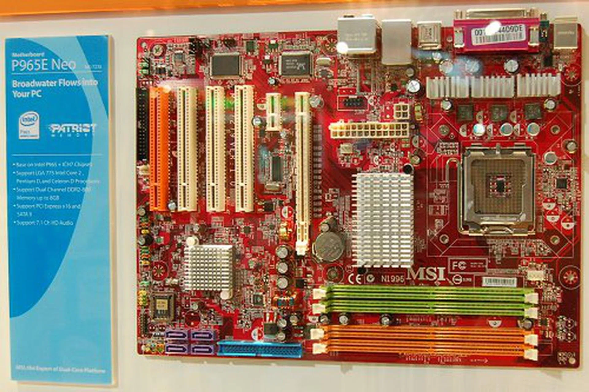 Geared more for conventional desktop systems is the P965E Neo which supports up to 8GB of dual-channel DDR2-800 memory.