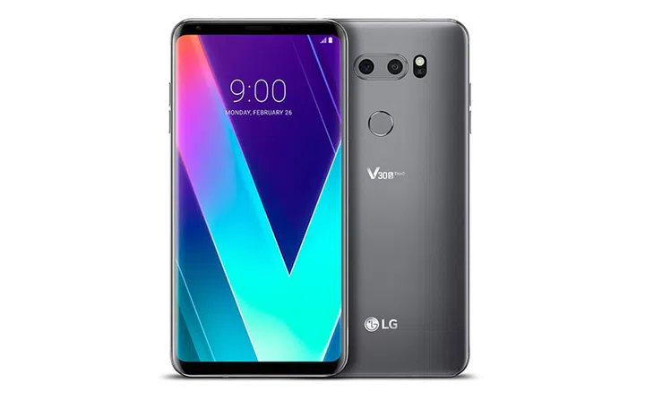 The phone in Platinum Gray. (Image Source: LG)