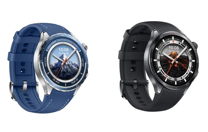 The OPPO Watch X2 in Summit Blue and Lava Black. Photo: HWZ> 