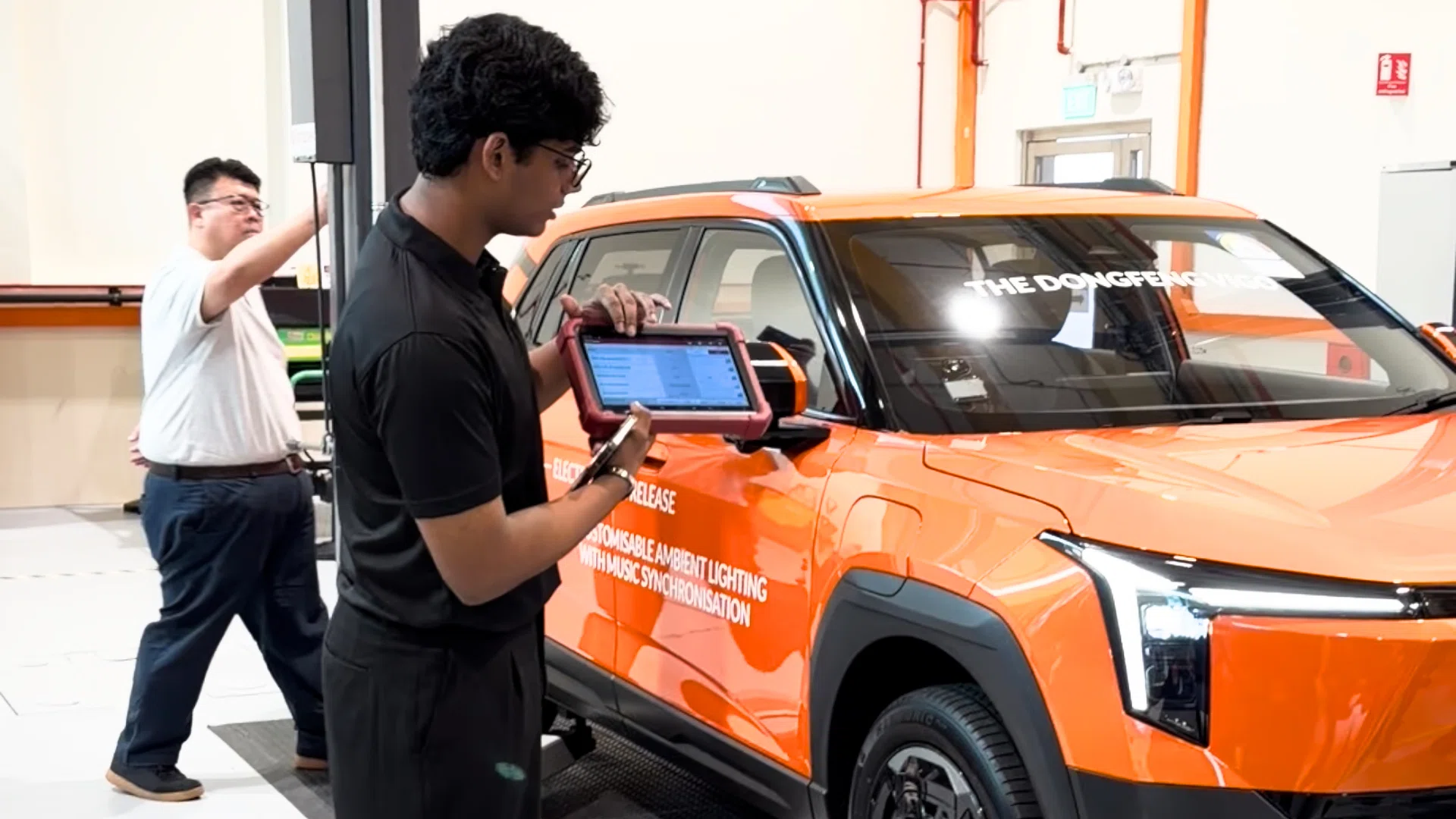 A student demo of the EV skills he’s learnt