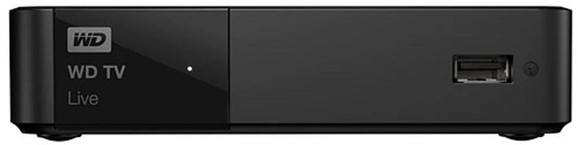 Only a single USB 2.0 port can be found at the front of the WD TV Live.