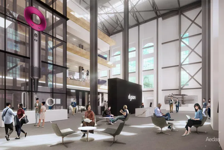 Artists Impression: Saint James Power Station Interior - Credit to Dyson