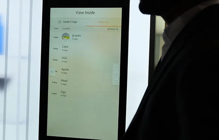 It's now easy to check your shopping list against what's inside inside the fridge.