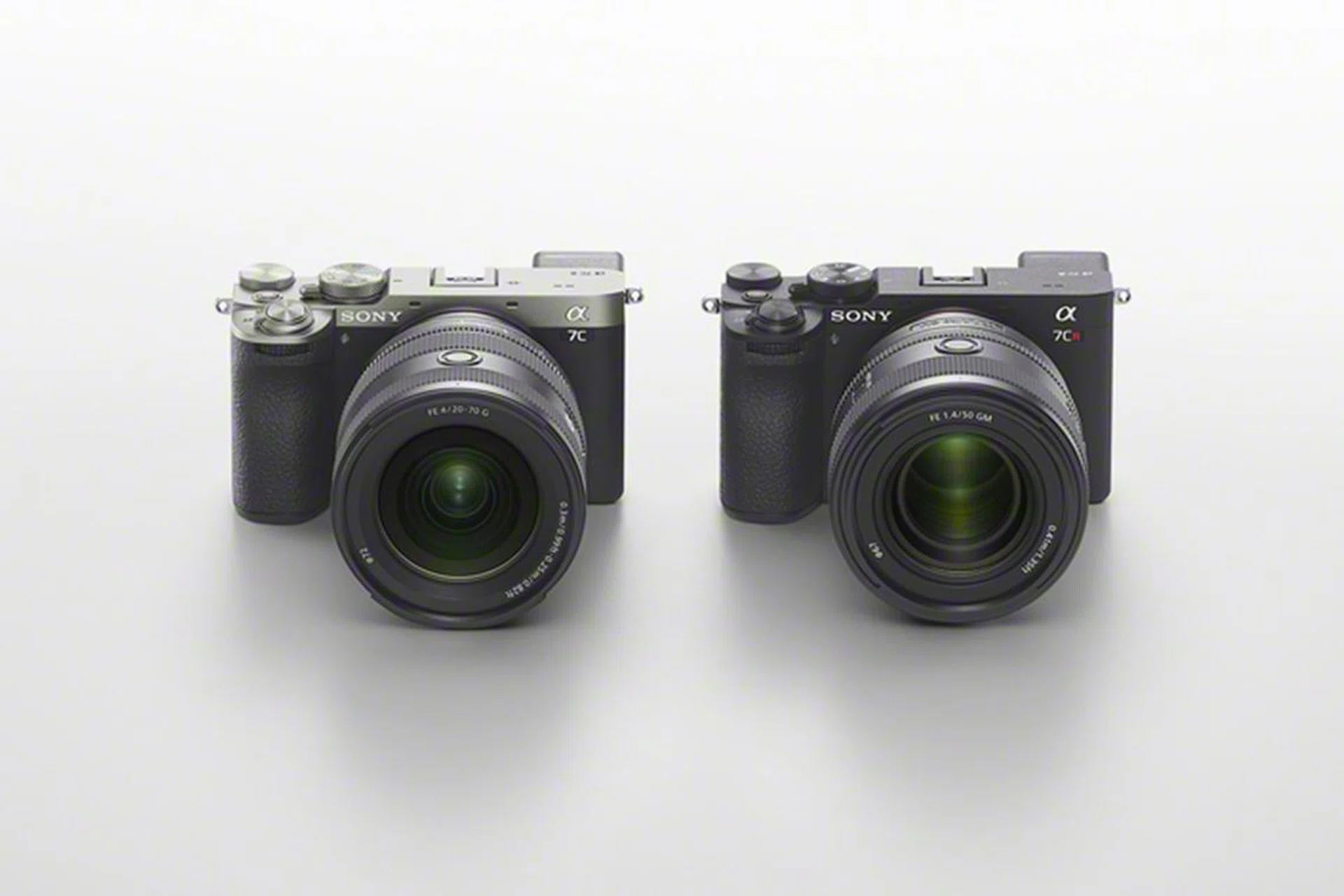 Sony α7C II (left) and Sony α7CR (right).