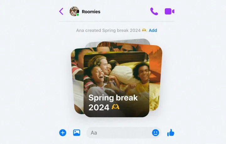 You can send HD photos and share files up to 100MB on Messenger. (Image source: Meta)