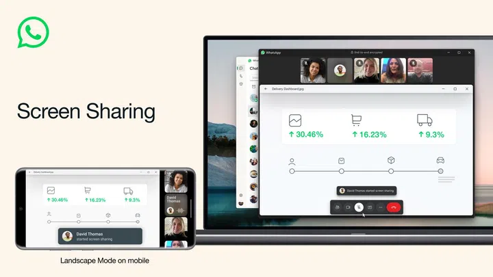 WhatsApp's Share Screen feature in video calls works on both desktop and mobile versions of the app.