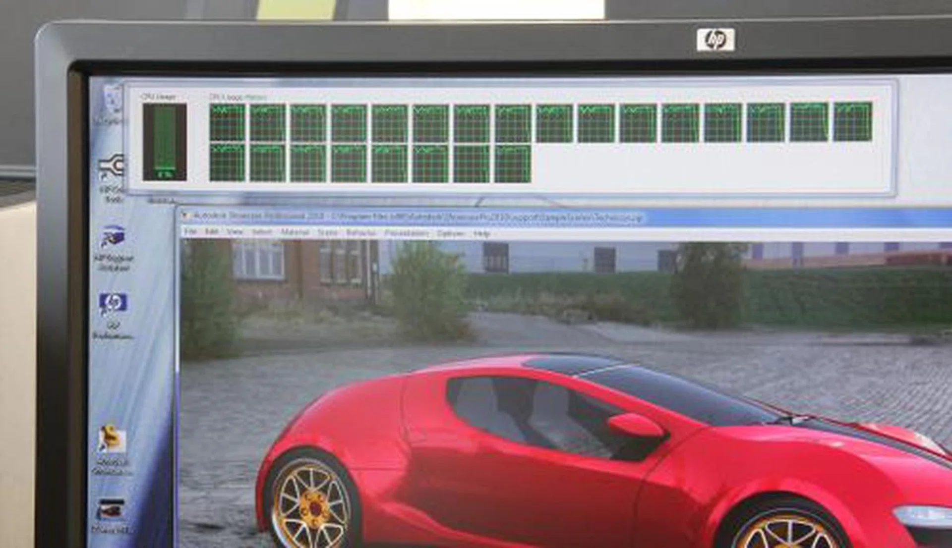 Here's a quick look at the 12 cores and 24 threads in action, with HyperThreading enabled, of course.