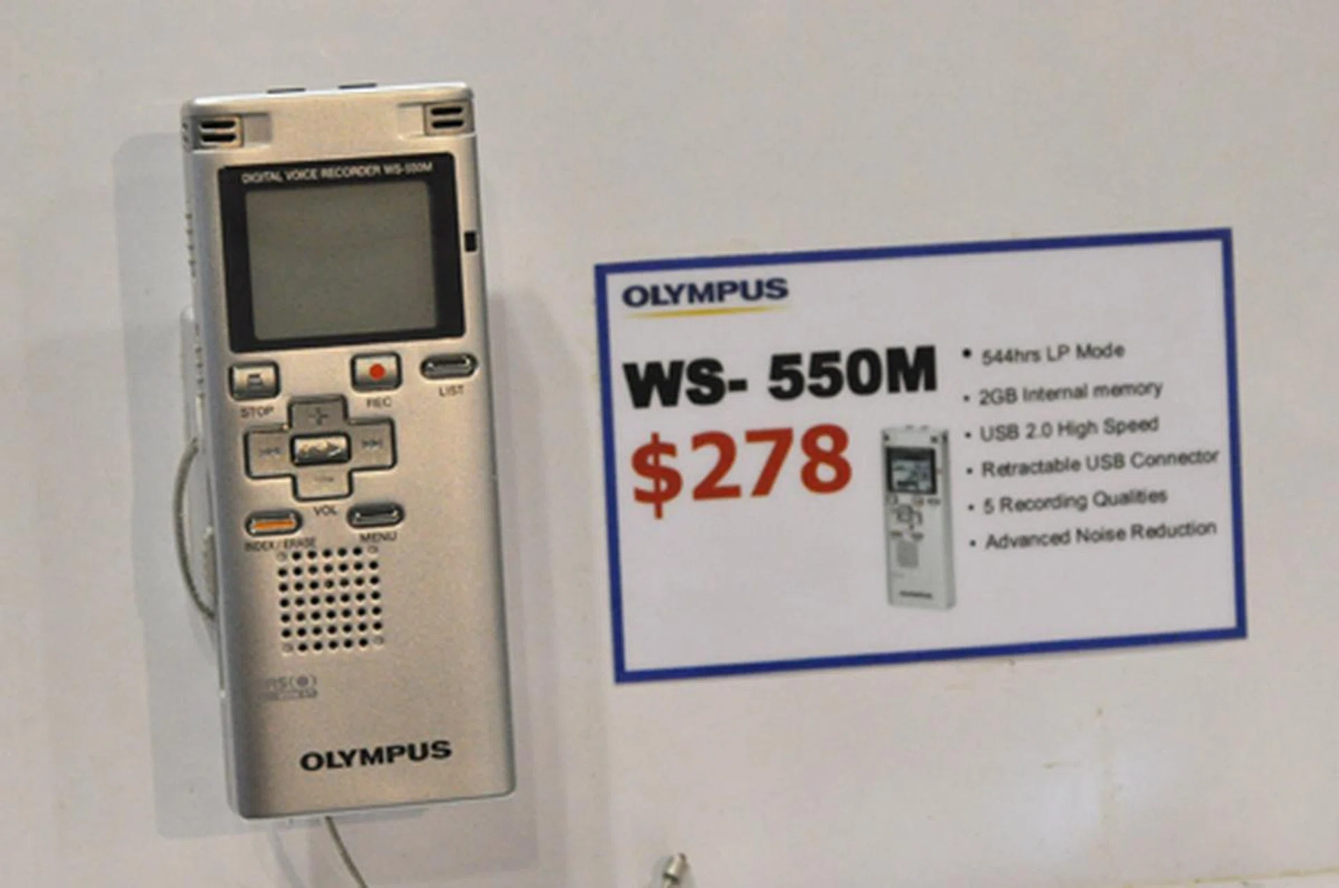 It's not all cameras at Olympus though, with a good selection of digital voice recorders on hand. This WS-550M is going at $278, while the VN-5500PC is the most affordable model at $128.
