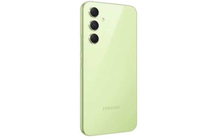 Samsung Galaxy A54 5G, in Awesome Lime.