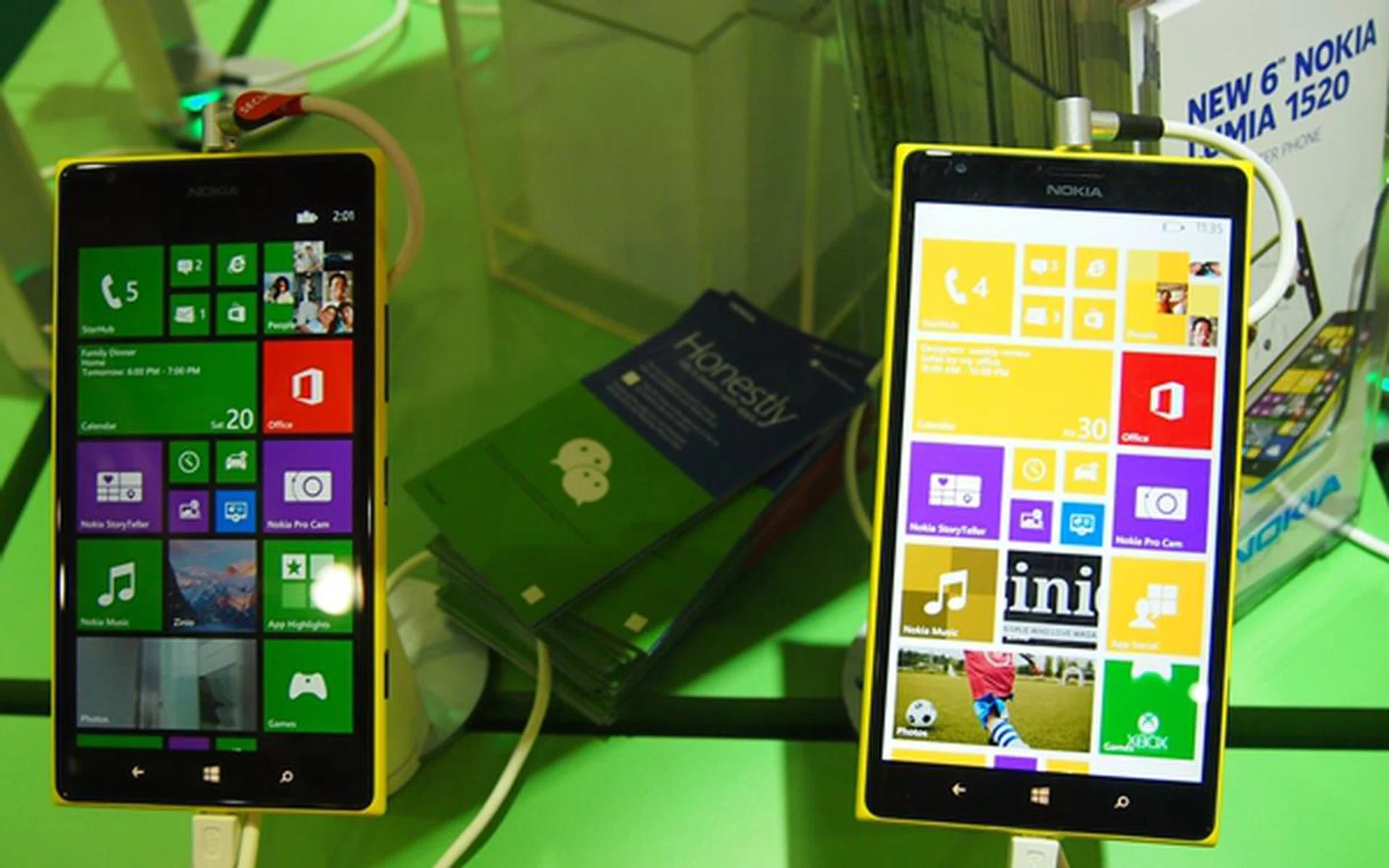 The 6-inch Nokia Lumia 1520 is available at $199 with a two-year contract on StarHub's SmartSurf Value ($58 monthly subscription). The Lumia 1520 has a 20-megapixel rear camera with Carl Zeiss optics and PureView technology.