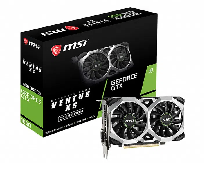 MSI GeForce GTX 1650 Ventus XS 4G OC (Image source: MSI)