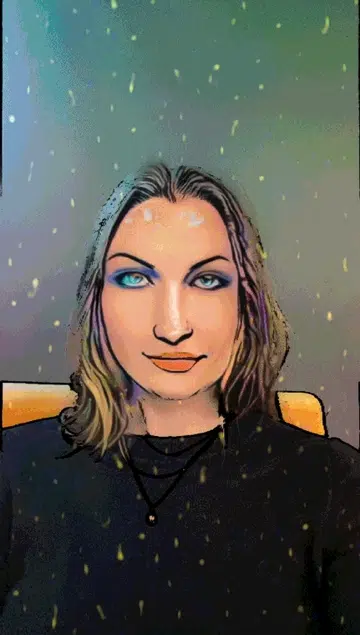 When using the cosmic lens. Image source: Snap.