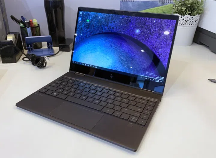 The Envy x360 13 comes in Nightfall Black and looks sleek.