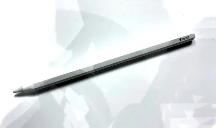 The new Apple Pencil is flat on one side to prevent it from rolling away.