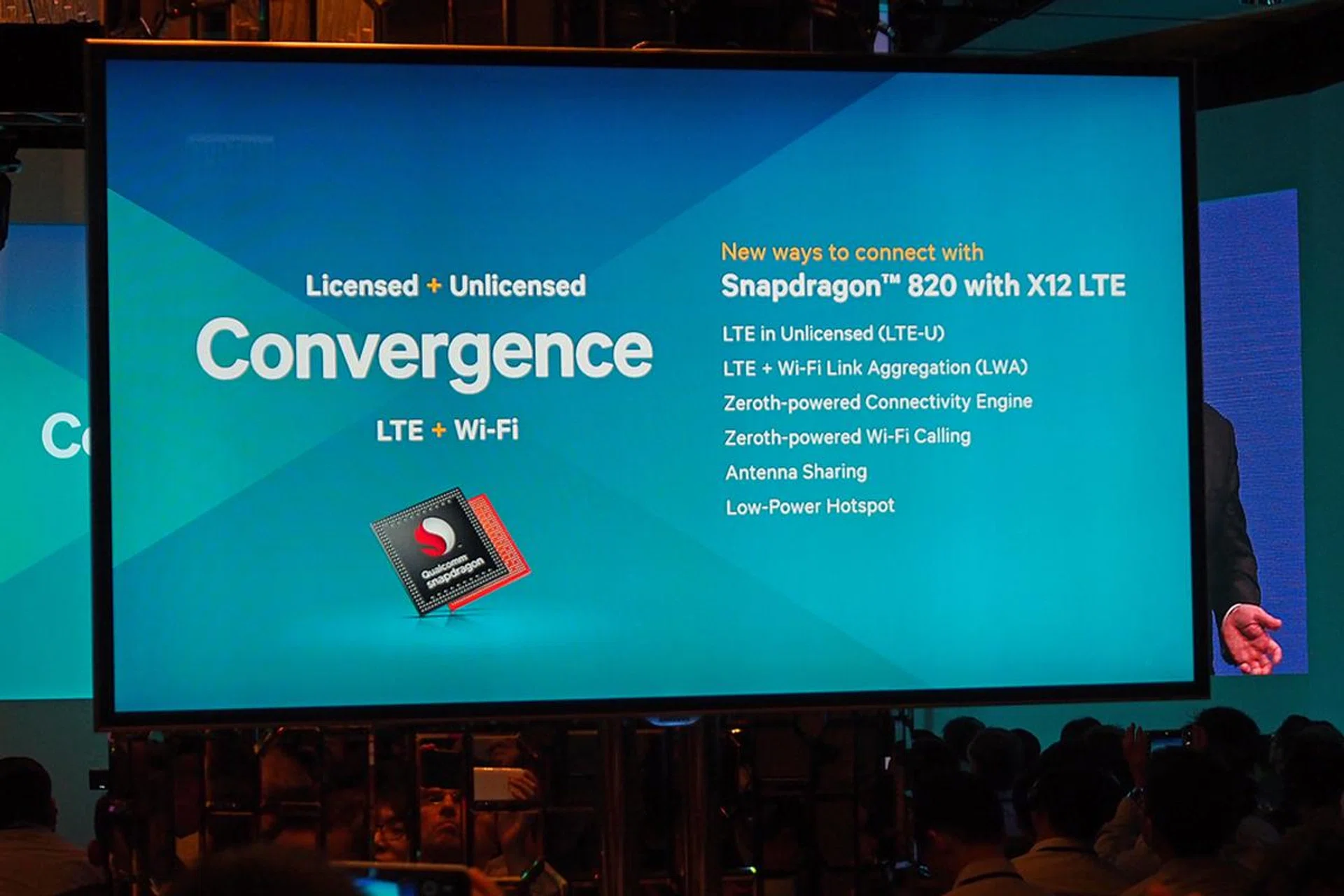 The Qualcomm Snapdragon 820 SoC is one of the ways we can maximize existing LTE infrastructure in multiple ways - one of which is the concurrent Wi-Fi and LTE connectivity shown below.