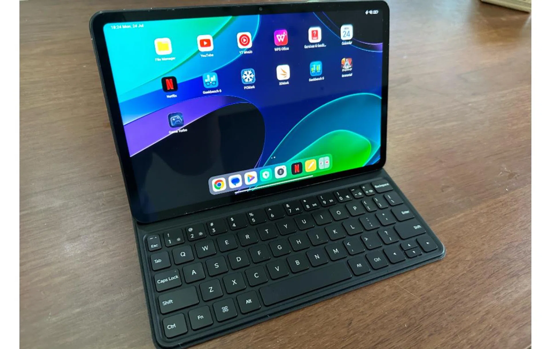 Unfortunately while usable, the Keyboard Cover lacks a trackpad and backlighting. 