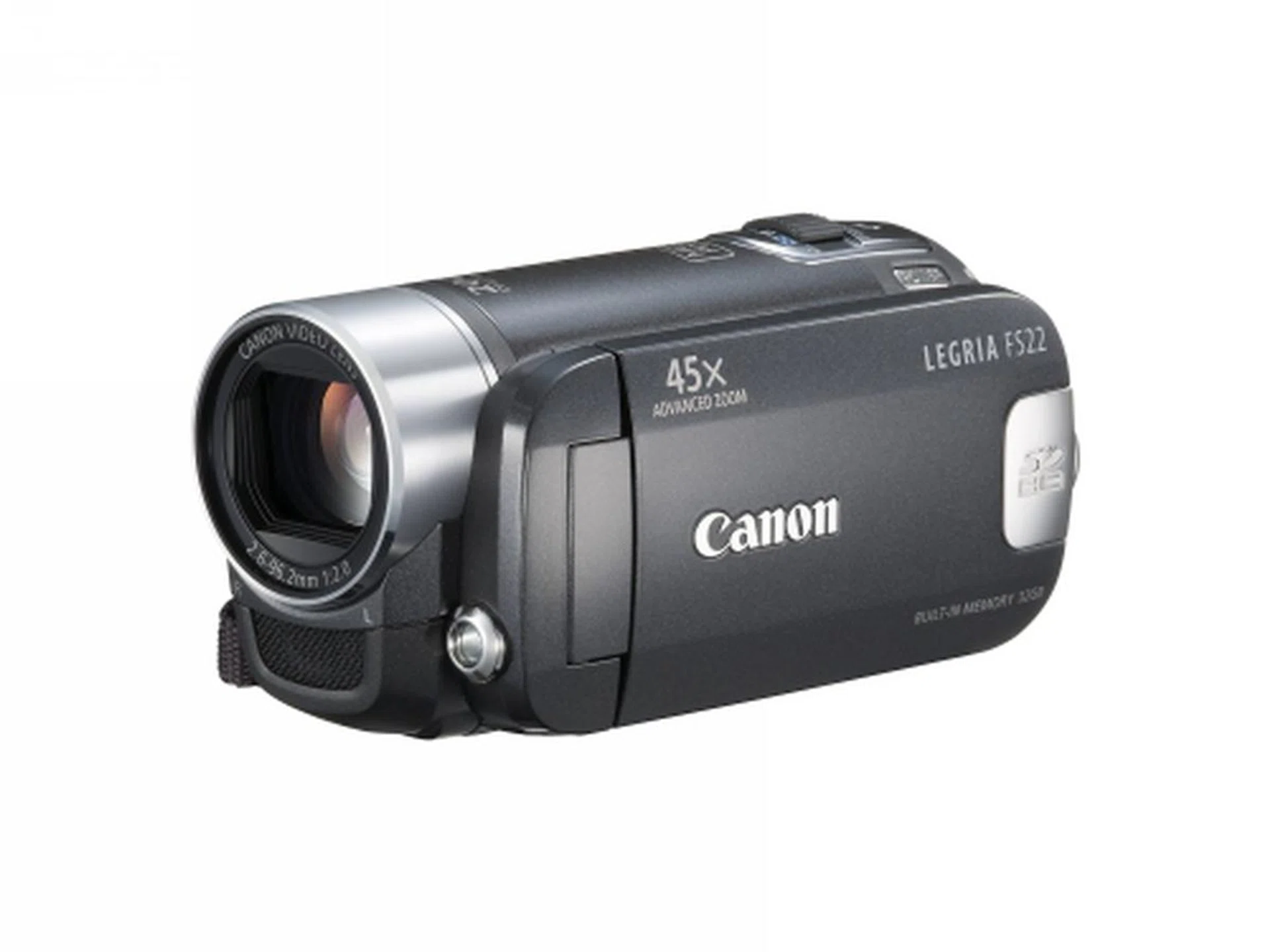 The Canon LEGRIA FS22 with 32GB built-in memory.