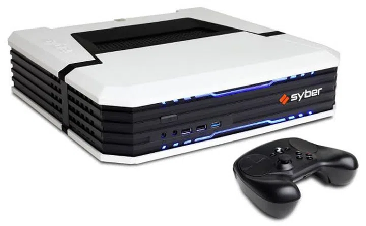 Syber's Steam Machines come in black or white.