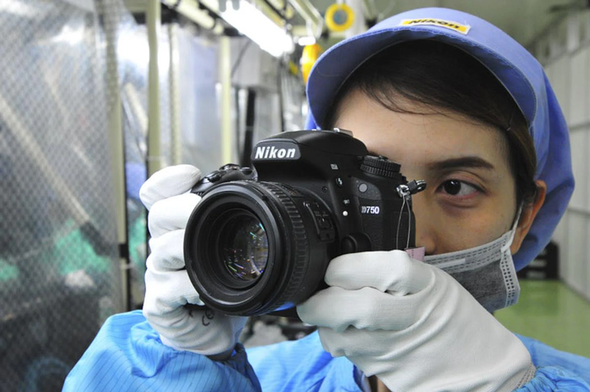 The final product gets a lens mounted on for some final test shots. 