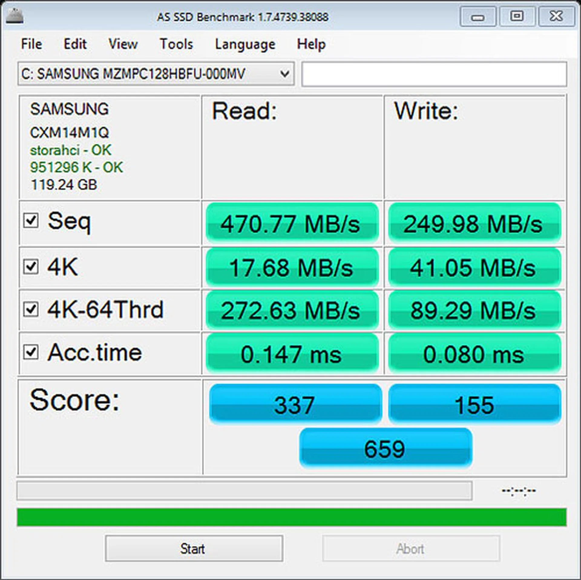 With well over 400MB/s and 200MB/s for sequential reads and writes respectively, we've no complains with the Surface Pro's SSD.
