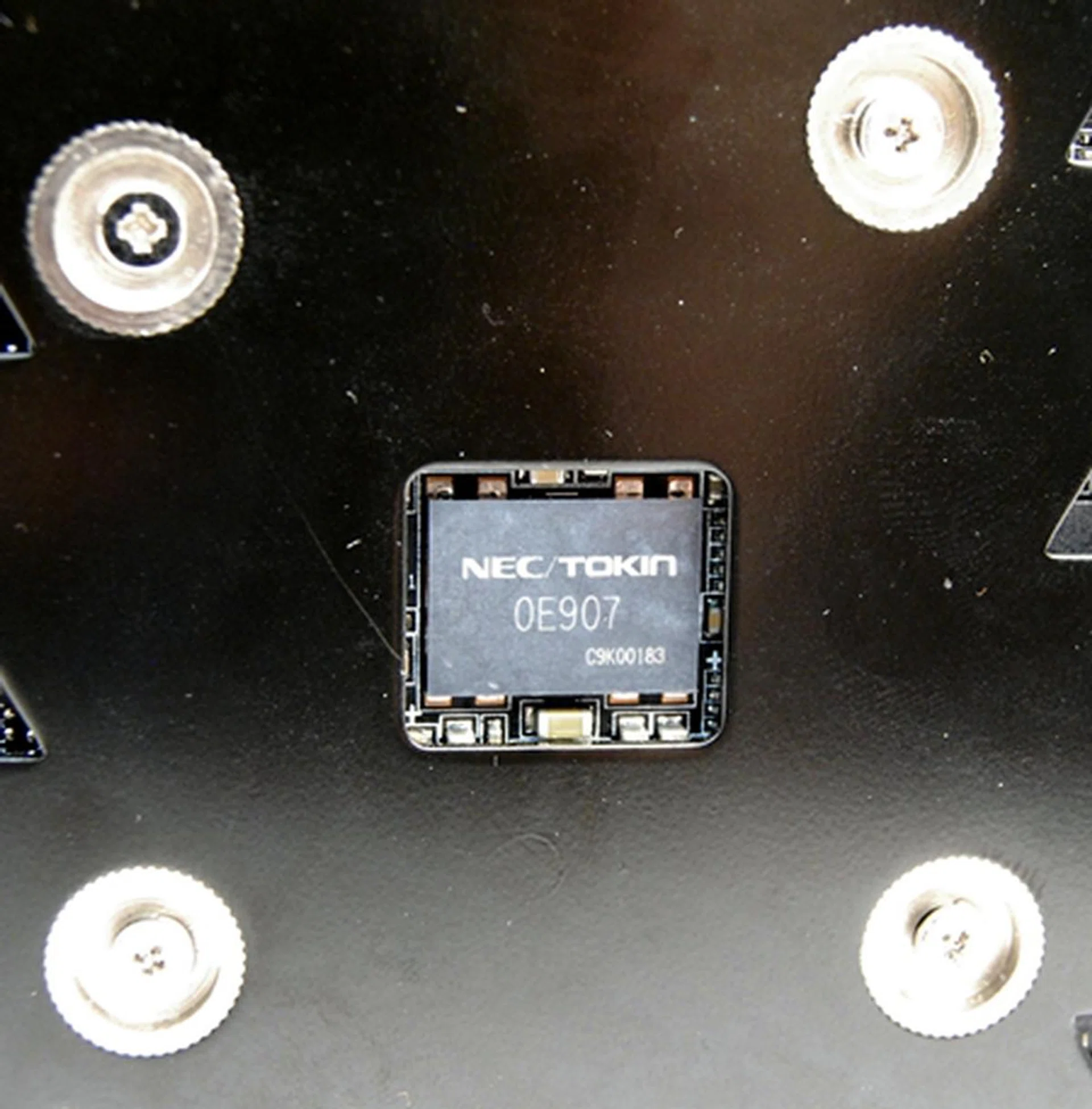 The NEC/TOKIN Proadlizer appears to be the standard for high-end graphics cards to provide stable power. It is also found on the ASUS Matrix GTX 580 Platinum.