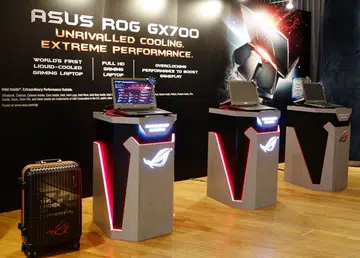 Three of the ASUS ROG GX700 that were on display on at exclusive launch.