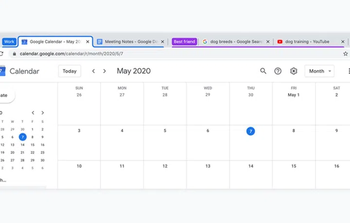Tab Grouping feature. Source: Google.