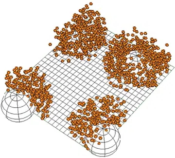 A simulation of particle emission rendered by Autodesk Softimage 2013. (Image Source: Autodesk)