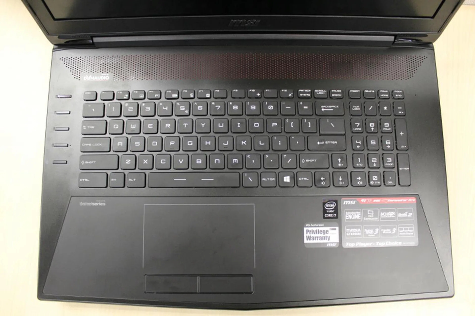 The chiclet keyboard's spacious but it takes some getting used to.