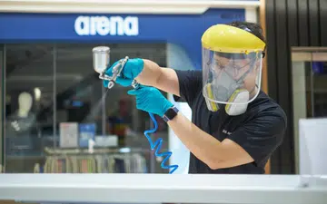 High contact areas will be treated with an anti-microbial disinfectant. Image courtesy of CapitaLand 