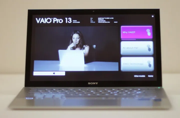 The stunning display on the VAIO notebooks are made with technology from Sony's television businesses. 