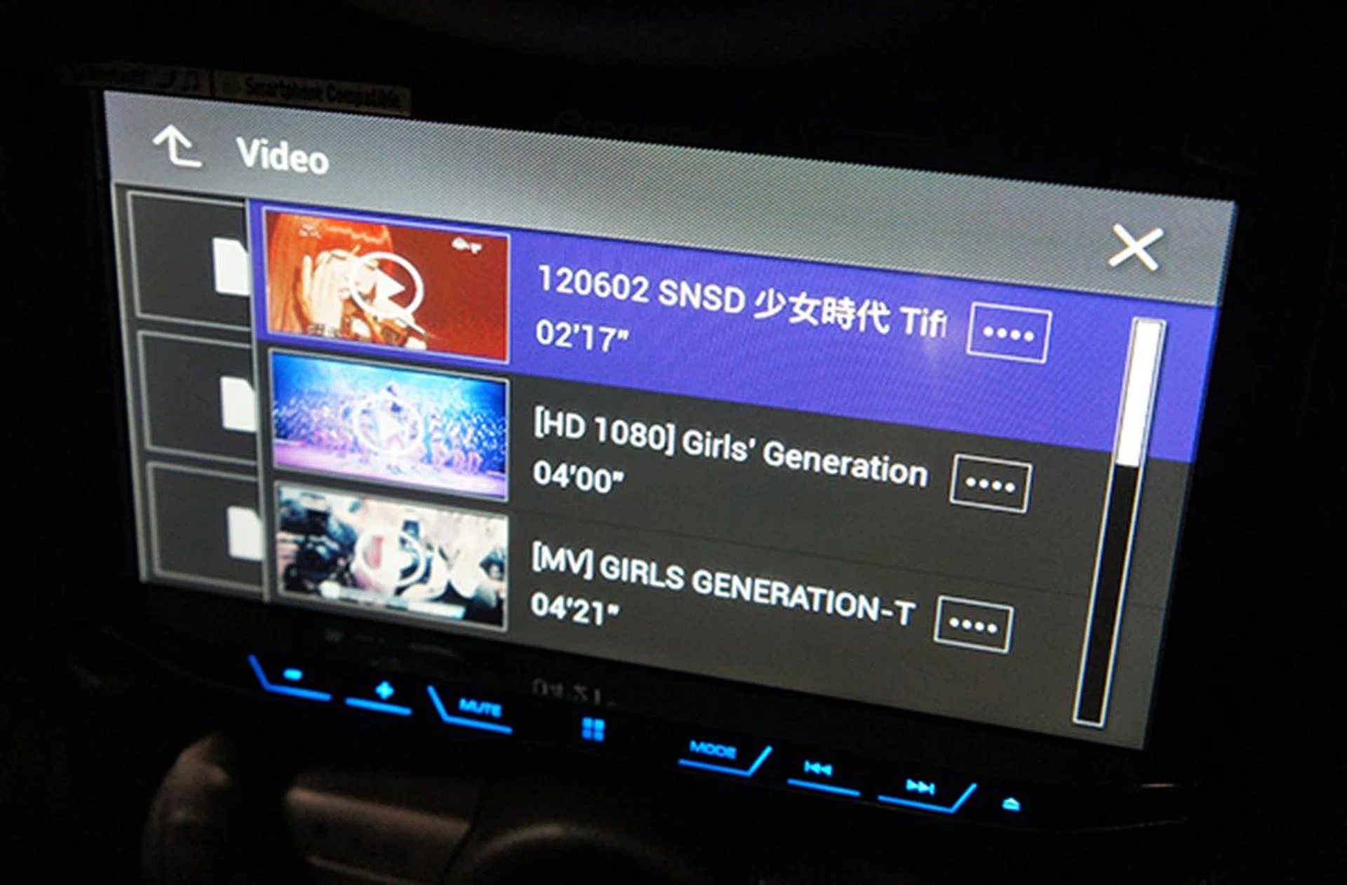 Thanks to the more powerful processor, the AVH-X8650BT can now play Full-HD 1080p videos.