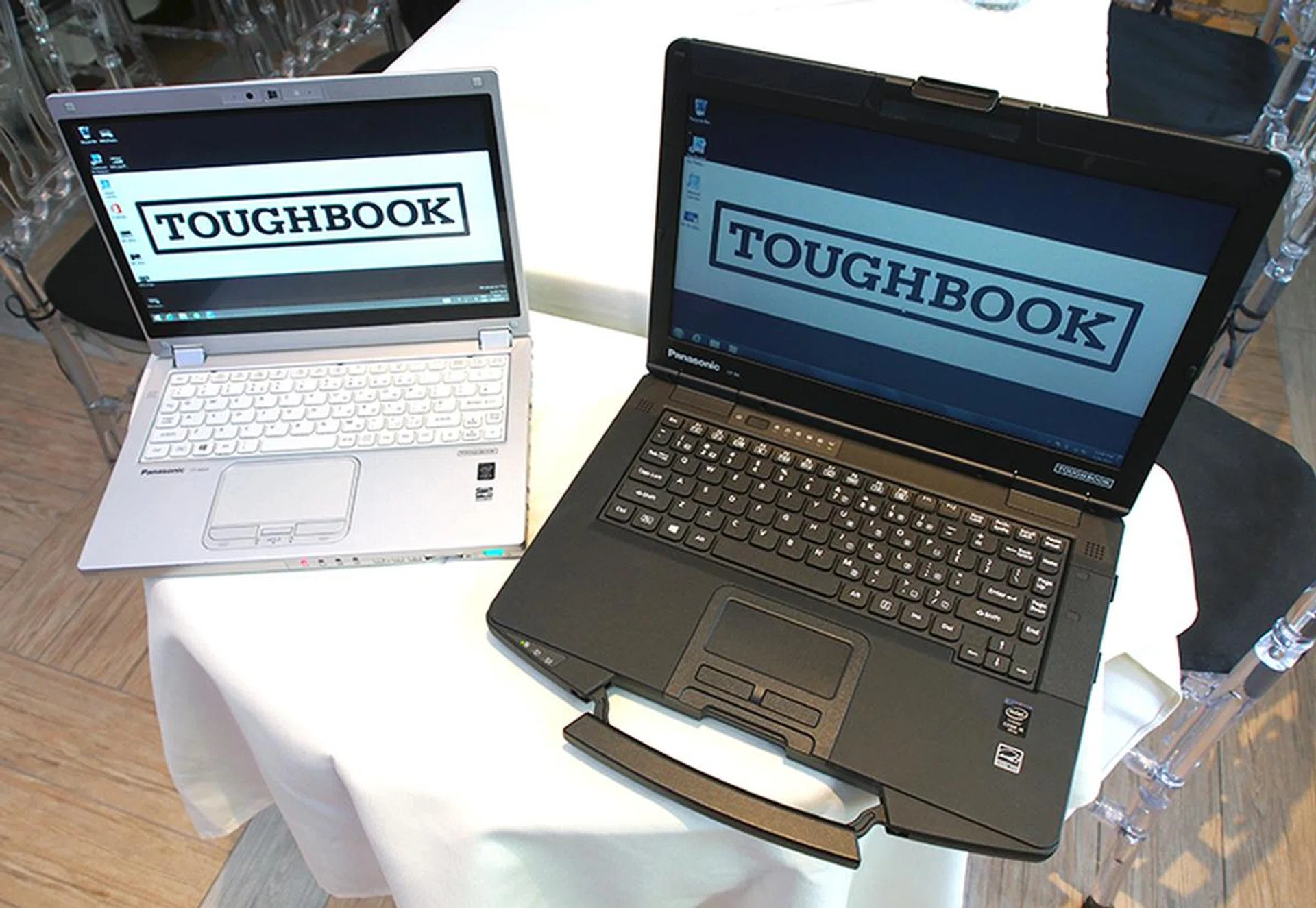 The two new Toughbooks are the CF-MX4 and CF-54.